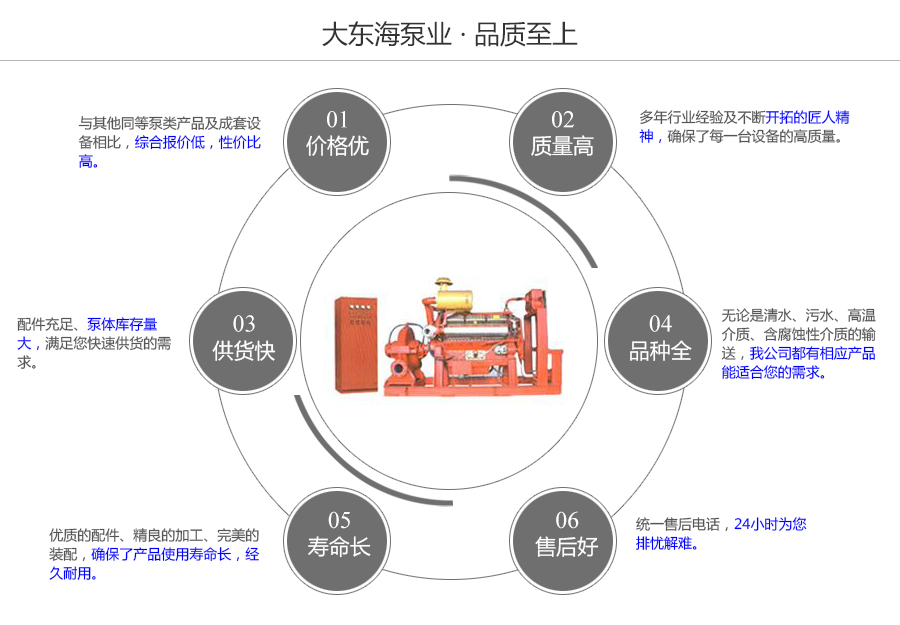 大東海泵業(yè)柴油機消防泵質(zhì)量保證圖